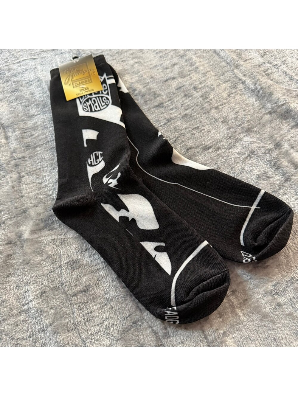 Headgear Classic Men's Black White Biggie Smalls Cotton Blend Crew Socks